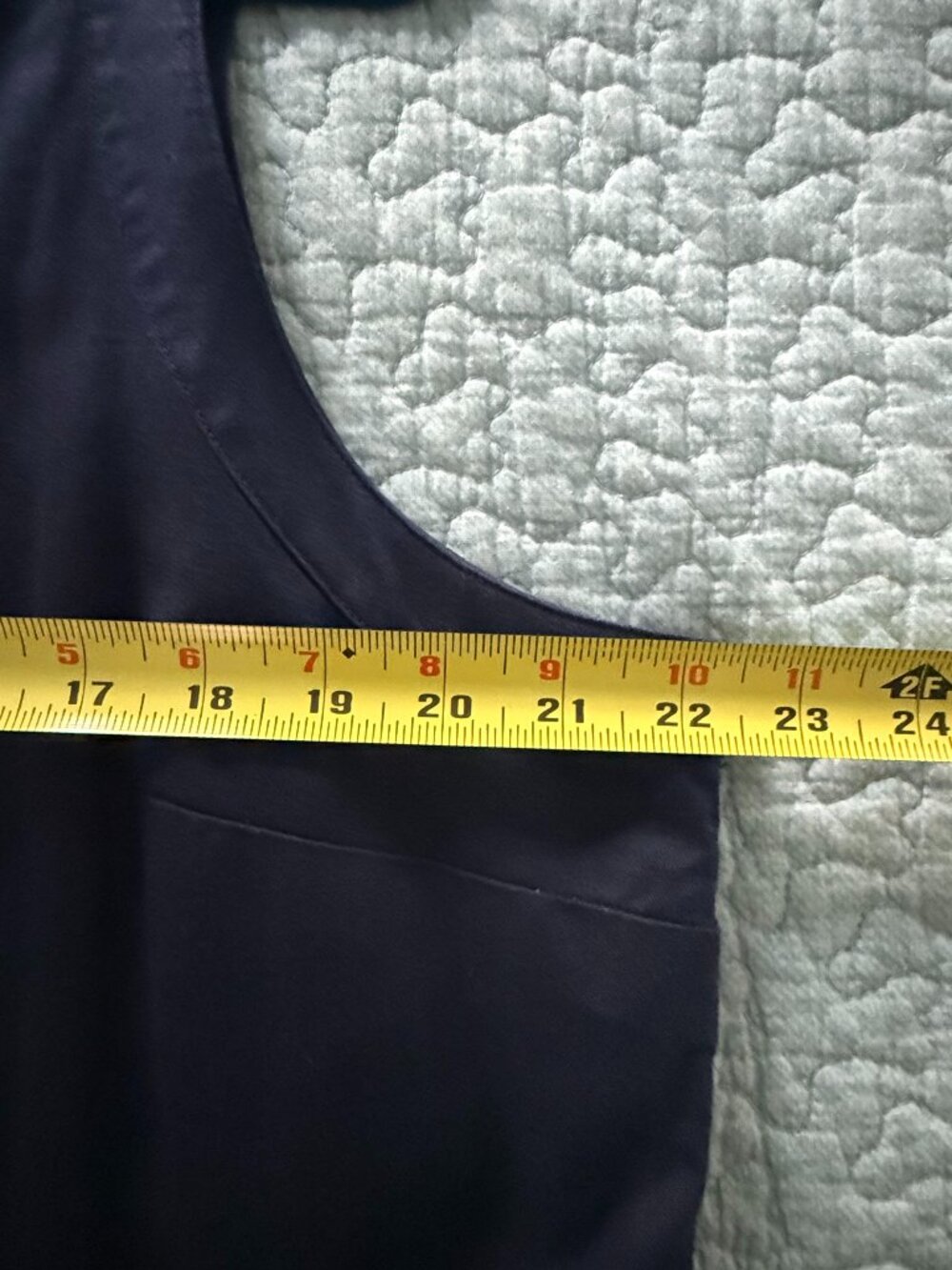 NEVER WORN.  Navy Linen Sleeveless Button-Front Dress - Picture 6 of 8